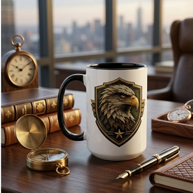 Caneca Emblema de Águia Militar (Criador carregado)