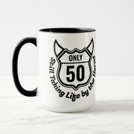 Caneca Emblema de Aniversário do Milestone Personalizado 