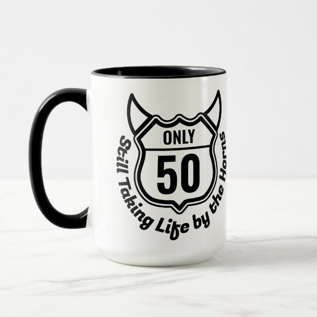 Caneca Emblema de Aniversário do Milestone Personalizado  (Esquerda)