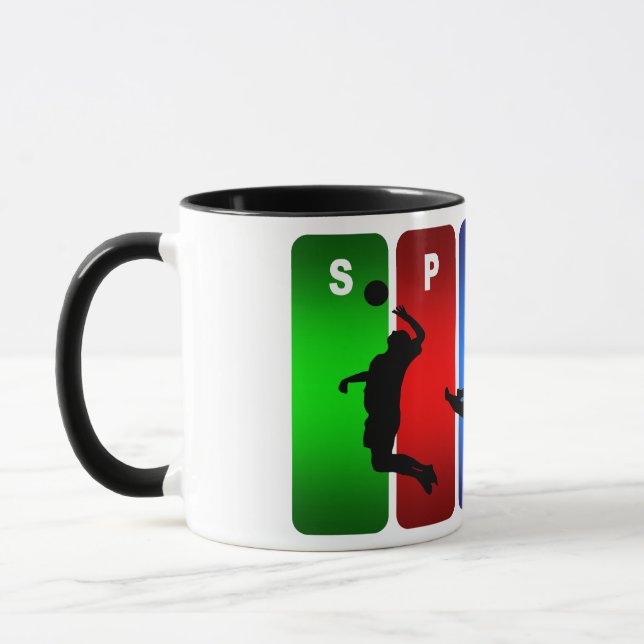 Caneca Emblema de vôlei multicolor (Esquerda)