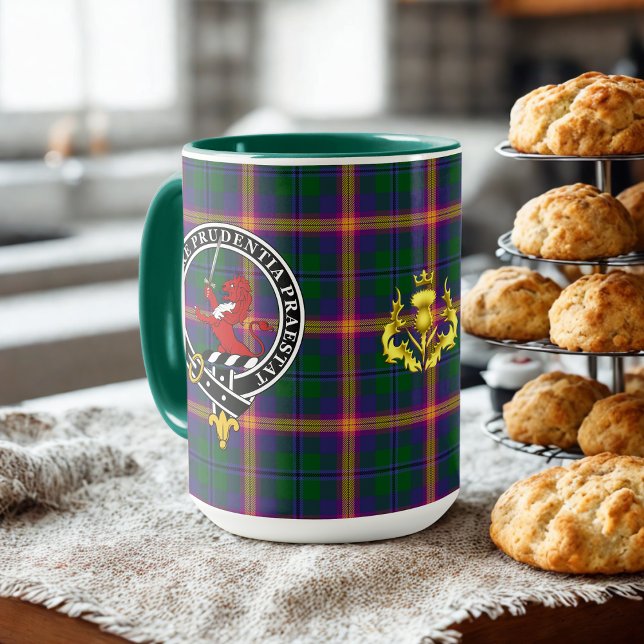 Caneca Emblema do Clã Young & Tartan  (Criador carregado)