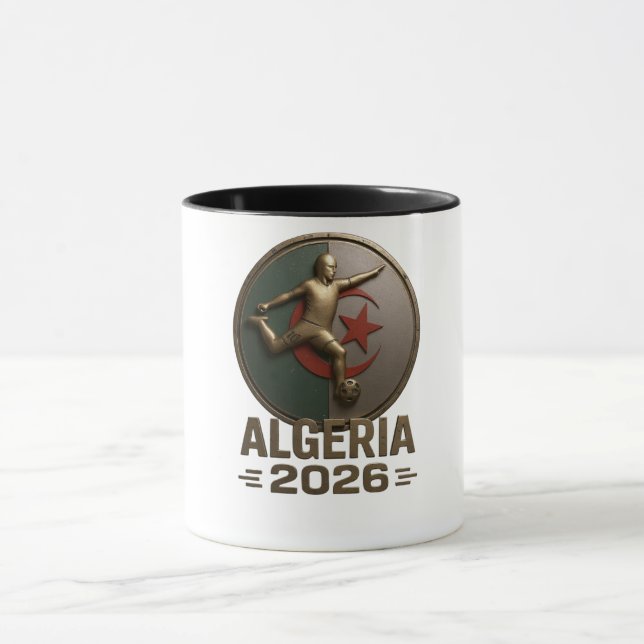 Caneca Emblema do Futebol da Argélia 2026 (Centro)