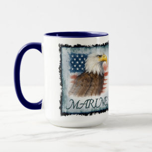 Caneca Emblema do Logotipo de Veterano do Corpo de Fuzile
