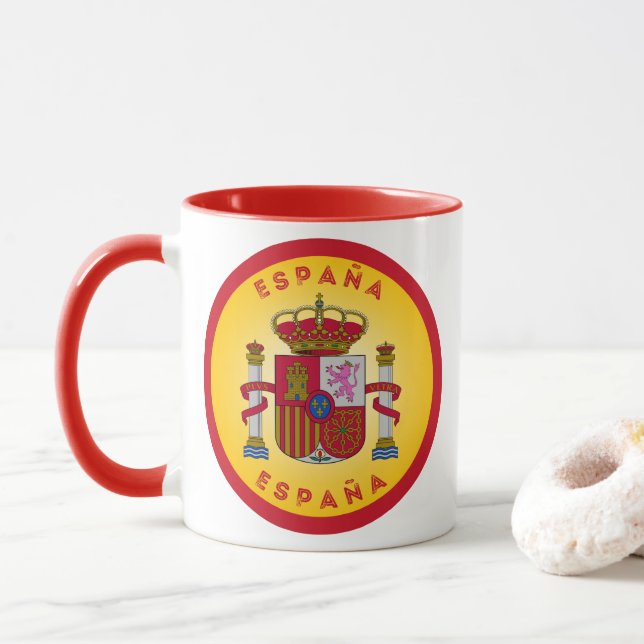 Caneca Emblema do Patrimônio da Espanha (Com Donut)