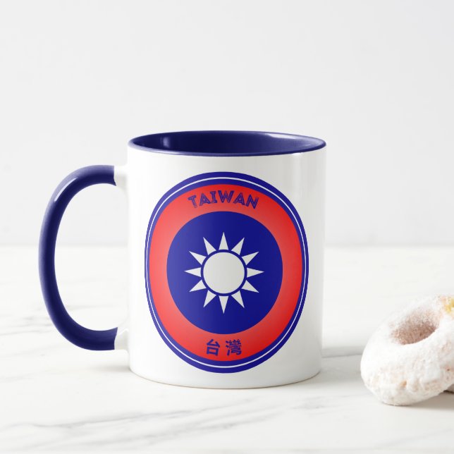 Caneca Emblema do Patrimônio de Taiwan (Com Donut)