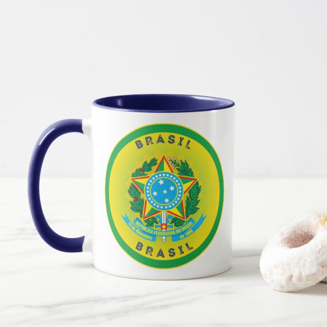 Caneca Emblema do Patrimônio do Brasil (Com Donut)
