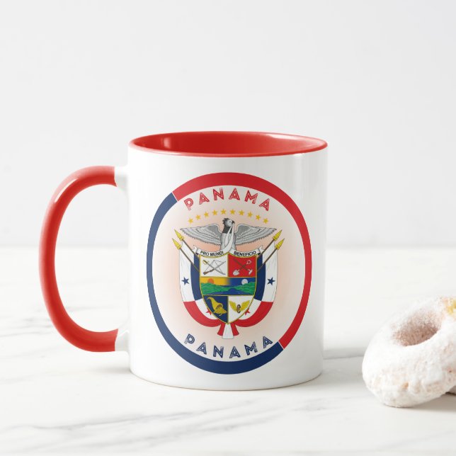 Caneca Emblema do Patrimônio do Panamá (Com Donut)