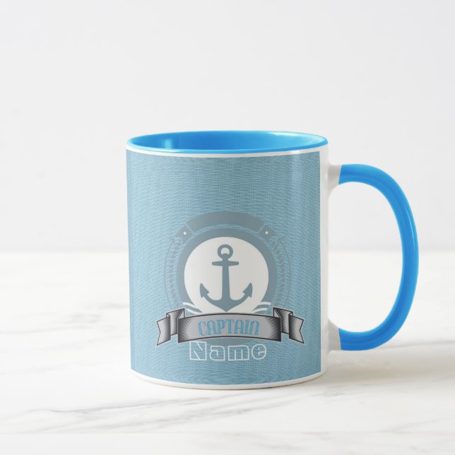Caneca emblema náutico da navegação de barco personalizad (Direita)