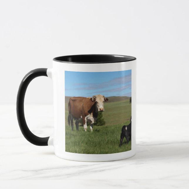 Caneca Embora as vacas e os cães sejam de diferente (Esquerda)