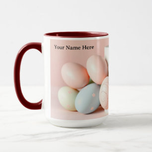Caneca Embrulho Sem Costura de Ovo de Páscoa Pastel Moder