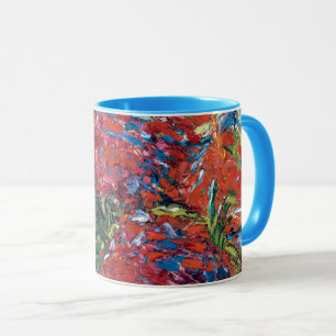 Caneca Emil Nolde Flores Vermelhas Expressionismo Arte Fi