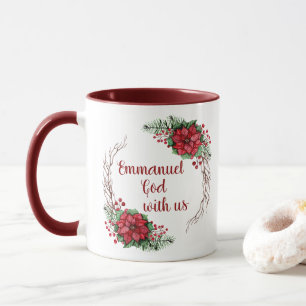 Caneca Emmanuel Personalizado Deus Está Com Nossa Poinse
