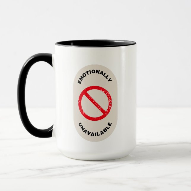 Caneca "Emotionally Unavailable" (Esquerda)