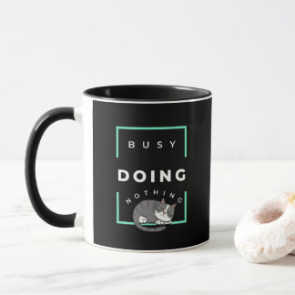 CANECA EMPRESA DE GATO ENGRAÇADO NÃO FAZENDO NADA