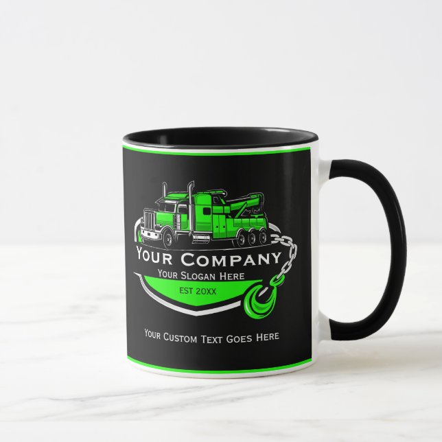 Caneca Empresa de Reboque Profissional, Serviço de Transp (Direita)