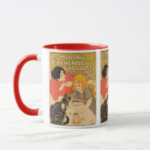 Caneca Empresa Francesa de Chocolates e Chás, Art Nouveau