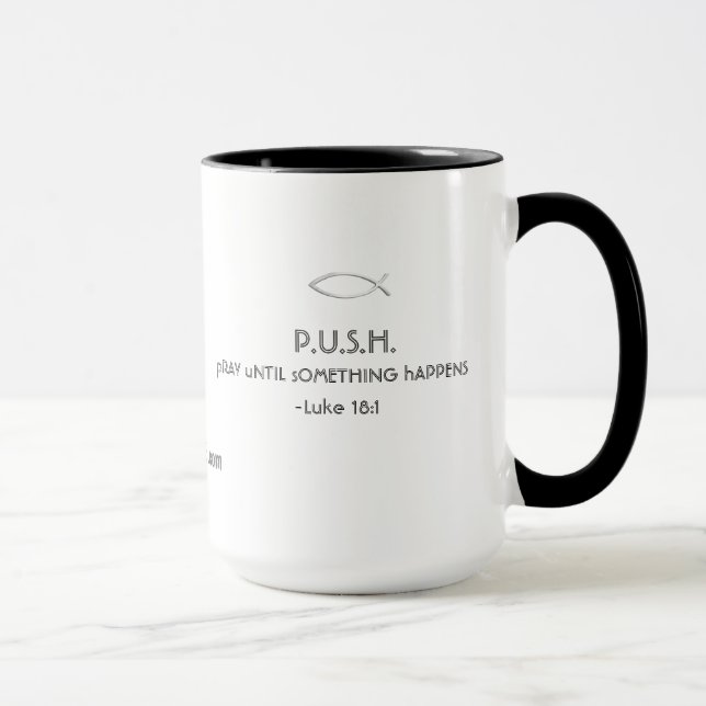 Caneca EMPURRE (pray até que algo aconteça) gotGod316.com (Direita)