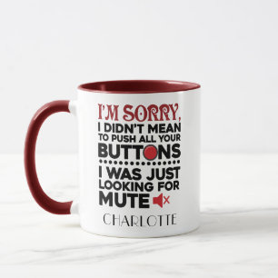 Caneca Empurre Seus Botões, Sua Gag de Feriado