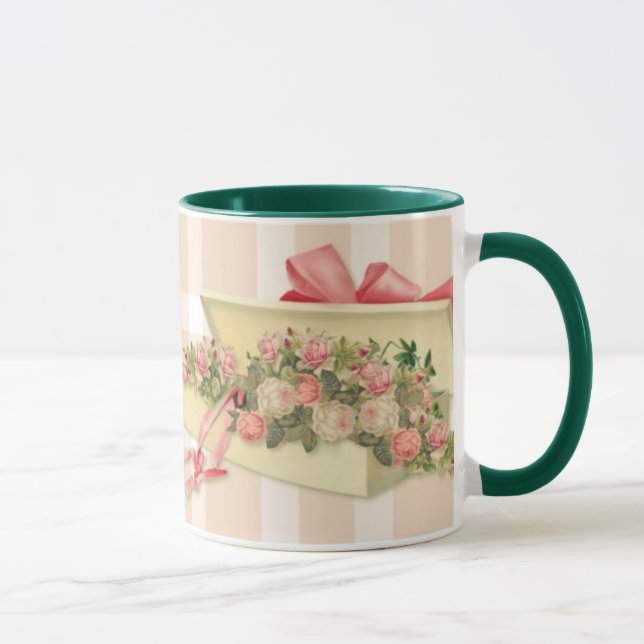 Caneca encaixotada chique dos rosas da casa de (Direita)