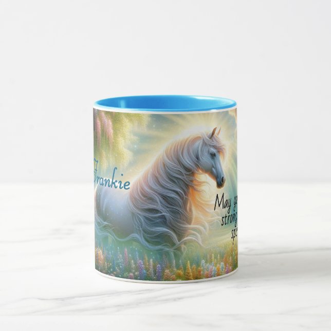Caneca Enchanted Meadow White Horse Mug (Centro)