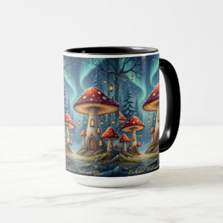 Caneca  Enchanted Mushroom Glow Mug – Magical Fairy Fores