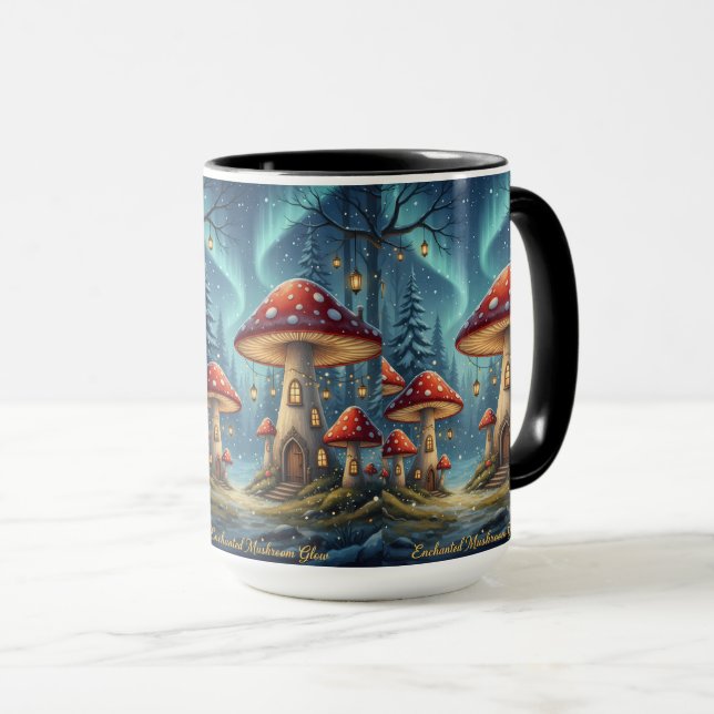 Caneca  Enchanted Mushroom Glow Mug – Magical Fairy Fores (Frente Esquerda)