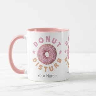 Caneca Enchimento de rosquinha e dente doce engraçado de