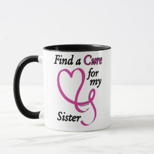 Caneca Encontrar um Cancer de Cura/Coração/Irmã...