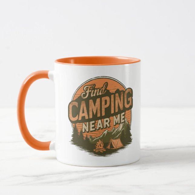 Caneca Encontre acampamento perto de mim - Mug de acampam (Esquerda)