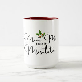 Caneca Encontre-me sob o Mistletoe Romantic Holiday Mug