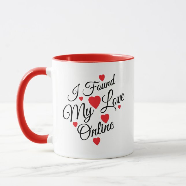 Caneca Encontrei Meu Amor Online (Esquerda)