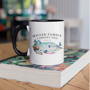 Caneca Encontro Familiar Acampamento Viagem Personalizado