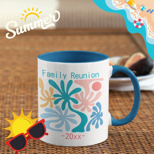 Caneca Encontro Familiar Coqueiro Tropical Reunião de Ver