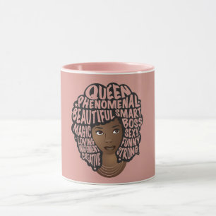 Caneca Encorajar as mulheres, rosa