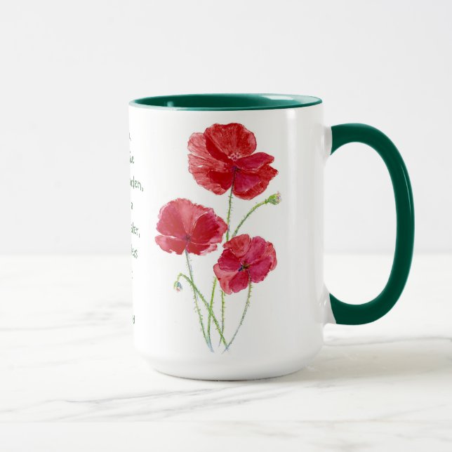 Caneca Encorajar Escritura Promessa Isaiah Poppy Garden (Direita)