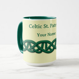 Caneca Endless Celtic Knot Seamless Dark Green