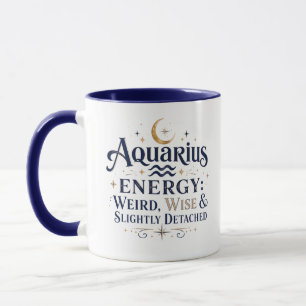 Caneca Energia de Aquário Estranho Sábio Zodíaco