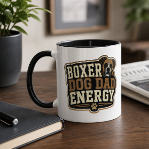 Caneca Energia de Pai de Cachorro Boxer