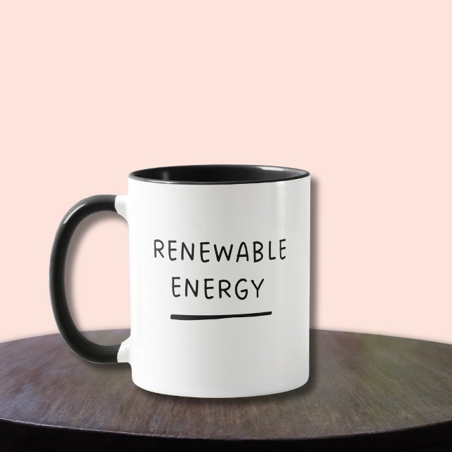 Caneca Energia Renovável - Café Engraçado E Ecológico (Criador carregado)
