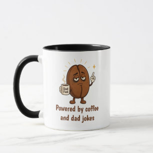 Caneca Energizado pelo Café Cute Coffee Bean Dia dos Pais