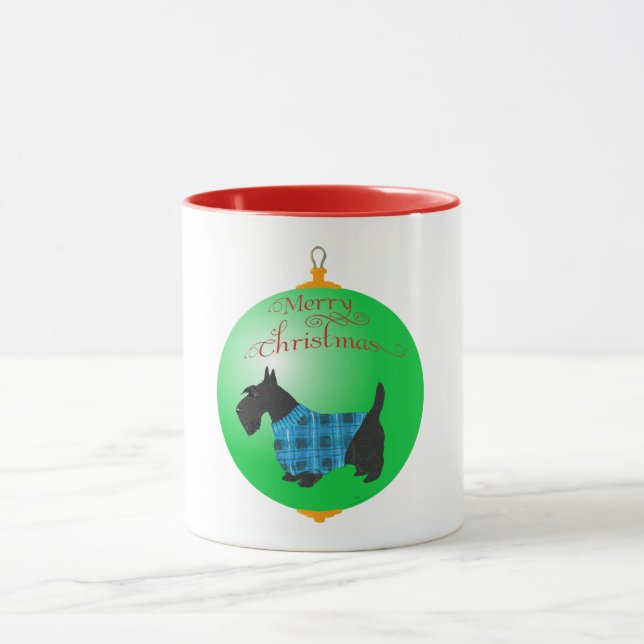 Caneca Enfeite de Natal do Terrier Escocês (Centro)