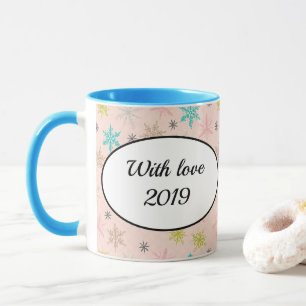 Caneca Enfeites de natal antigos moídos pendurados em árv