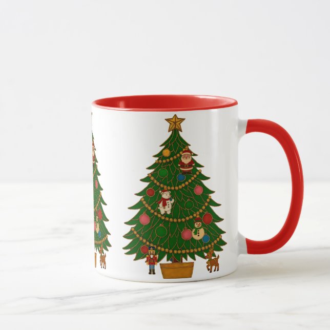 Caneca Enfeites de Natal em Cloisonne Art (Direita)