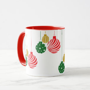 Caneca Enfeites de Natal Pendurados