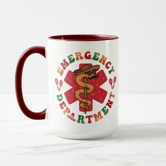Caneca Enfermeira de Festa do Departamento de Emergência  (Esquerda)