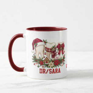 Caneca Enfermeira Dentista Médica Pessoa Fofo Natal