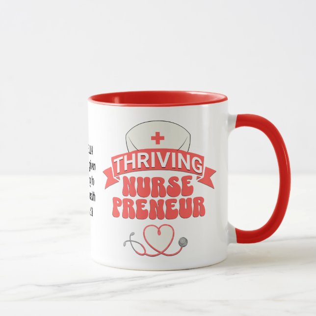 Caneca Enfermeira Empreendedora PROSPERANDO Personalizada (Direita)