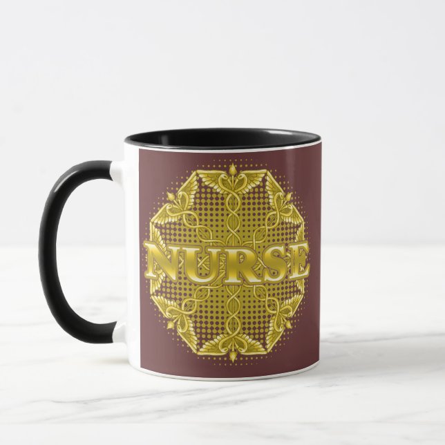 Caneca Enfermeira Estrela Caduceu de Ouro (Esquerda)