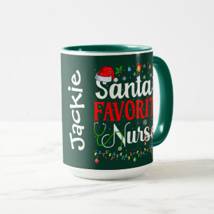 Caneca Enfermeira Favorita do Papai Noel