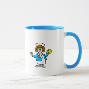Caneca Enfermeira Feliz de Chubby com Mug de Café de Med